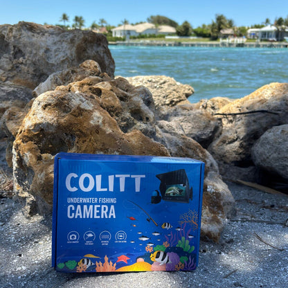 Underwater fishing camera in use on the lake