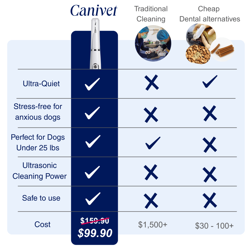 Canivet Kit - Silent Ultrasonic Plaque & Tartar Remover For Small Breeds